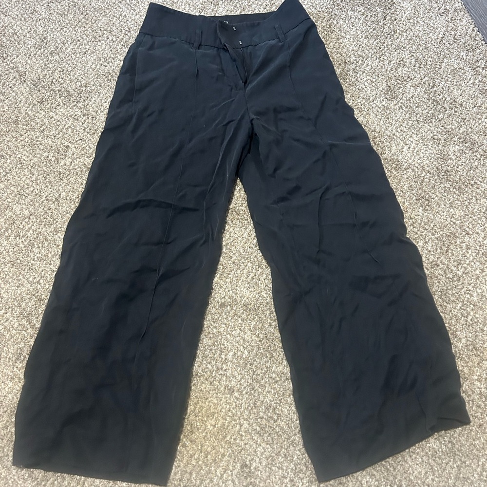 White House Black Market Black Wide Leg Pants